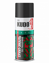 KUDO KU-319005 Грунт-эмаль гладкая матовая по ржавчине (RAL 9005) 520мл /12шт